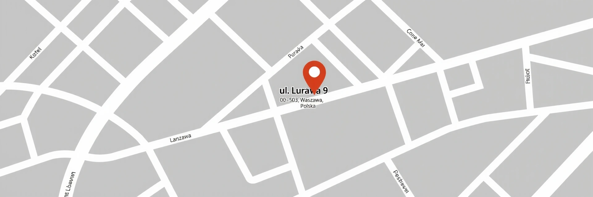 Stylizowana mapa z pinezką wskazującą lokalizację firmy Naturalnewitaminypro